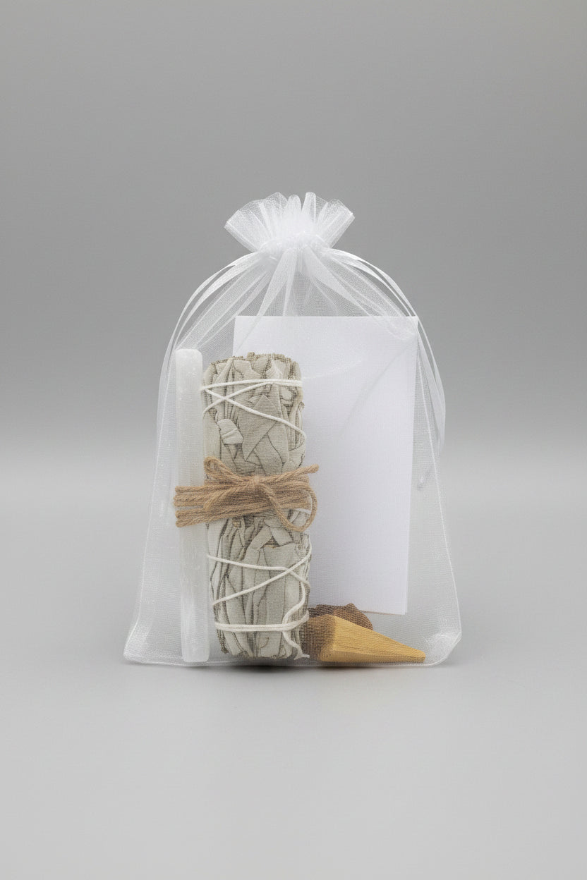 White Sage Smudge Kit with Selenite & Palo Santo