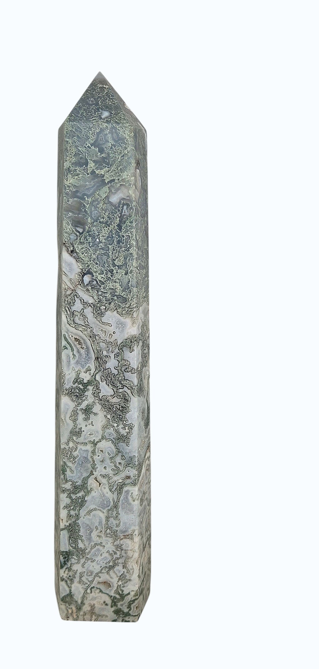 Very Large Moss Agate Tower
