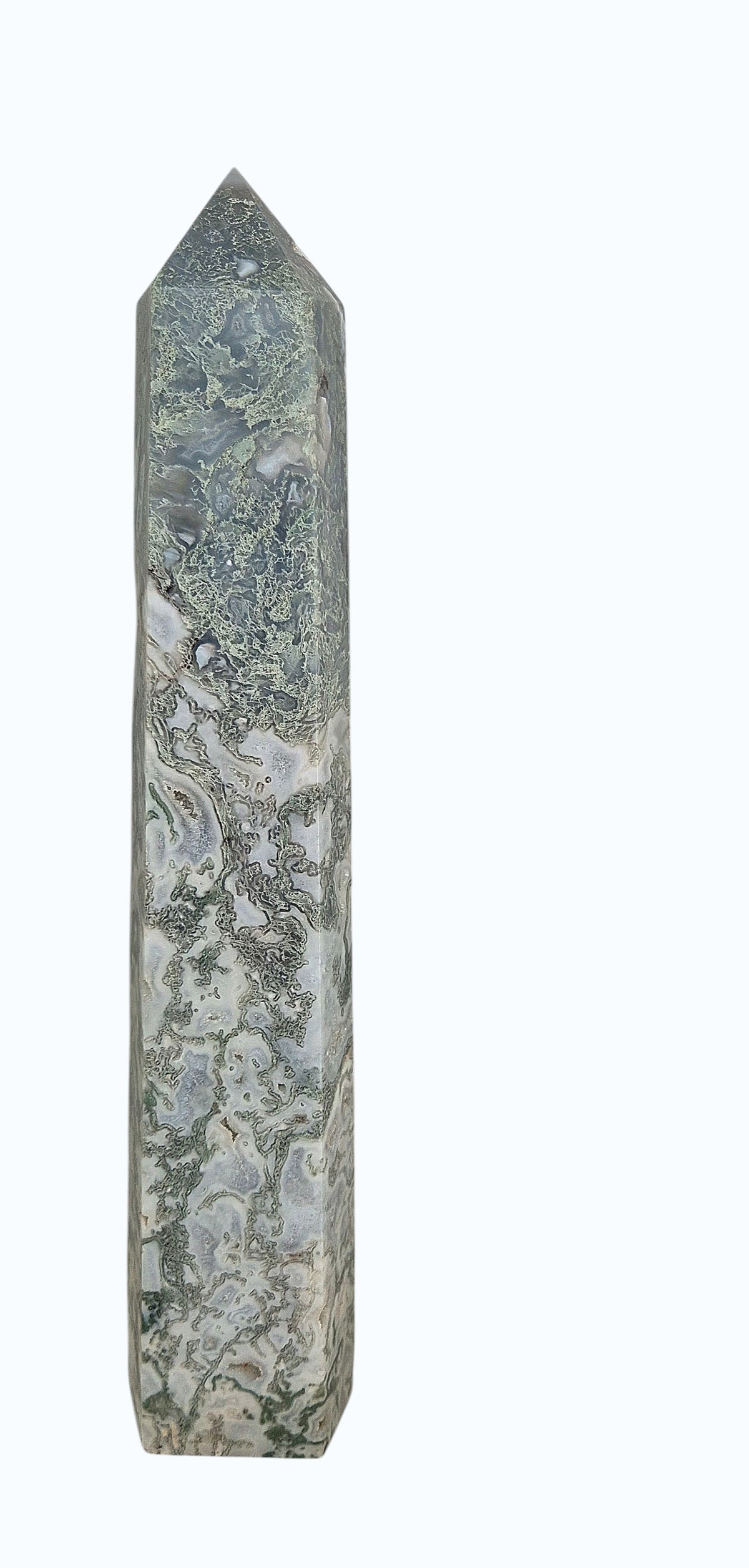 Very Large Moss Agate Tower