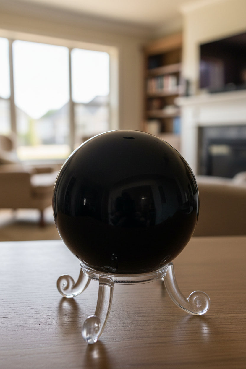 Black Obsidian Sphere