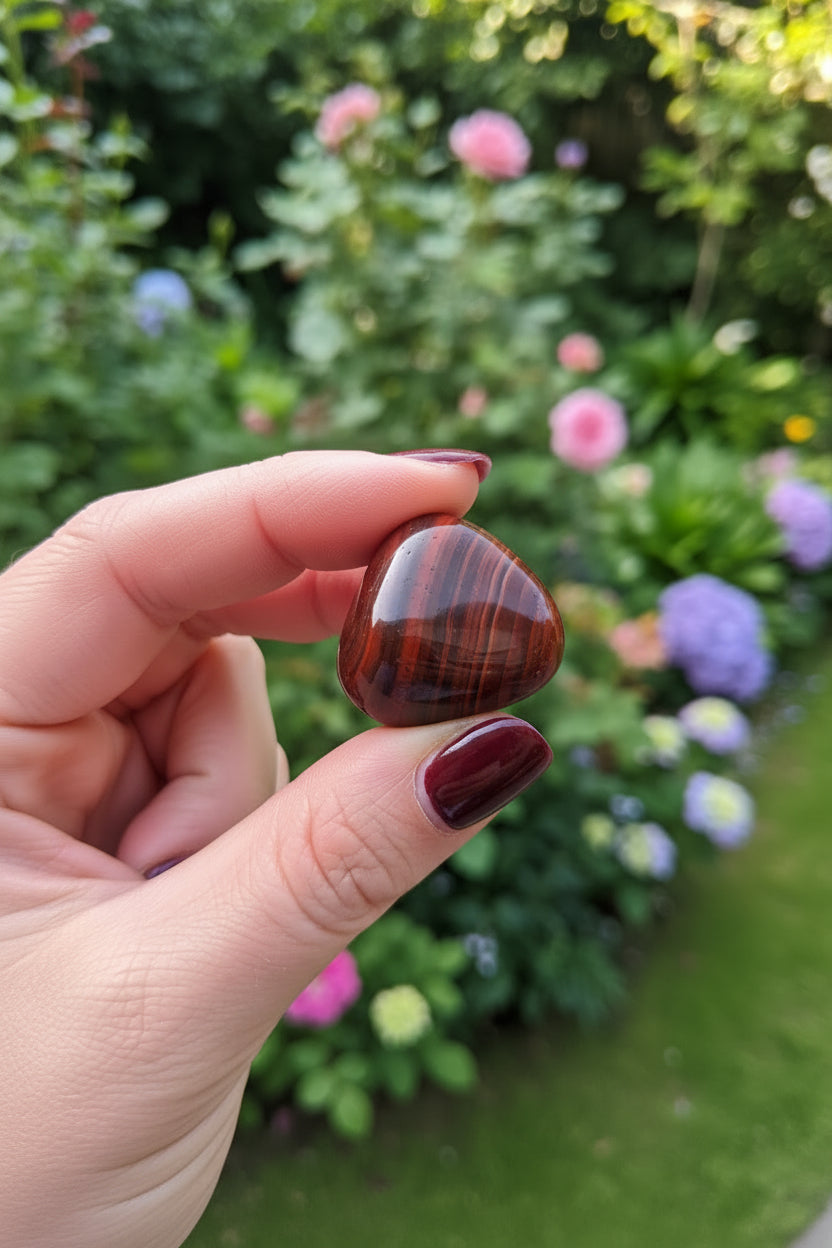 Red Tiger Eye Tumble Stone