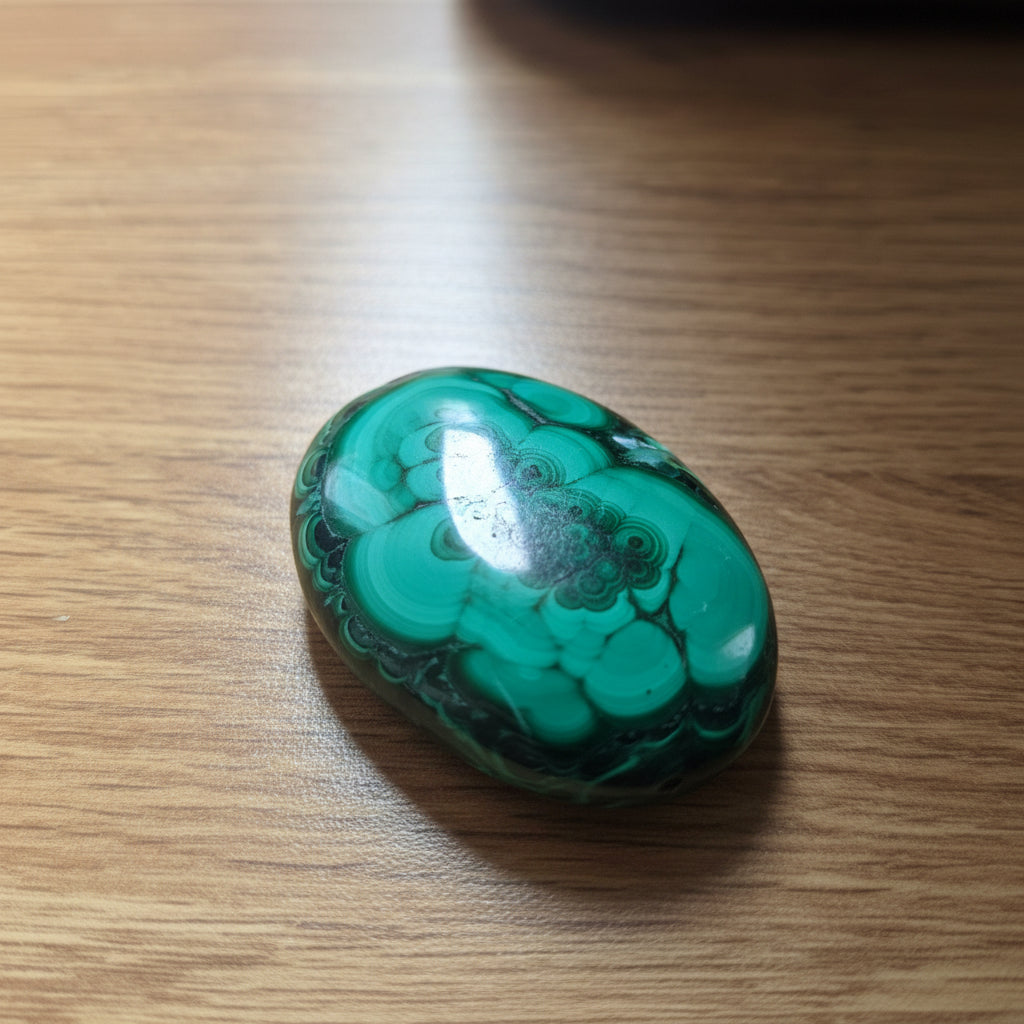Malachite Palm Stone