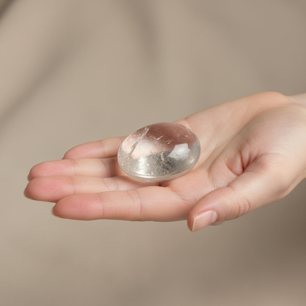 Clear Quartz Palm Stone
