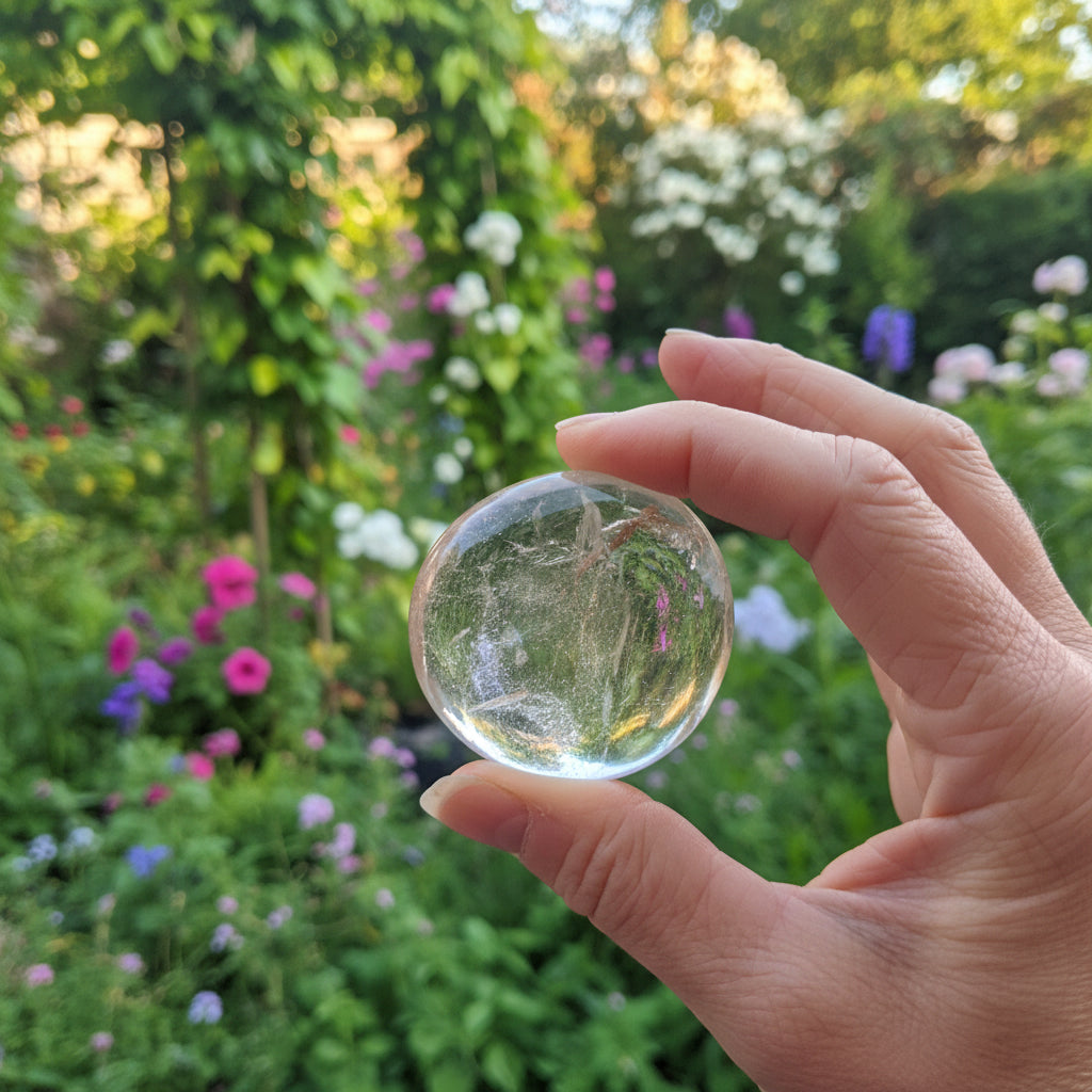 Clear Quartz Palm Stone