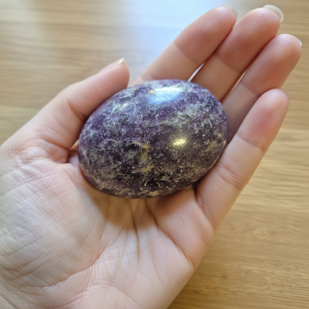 Lepidolite Palm Stone