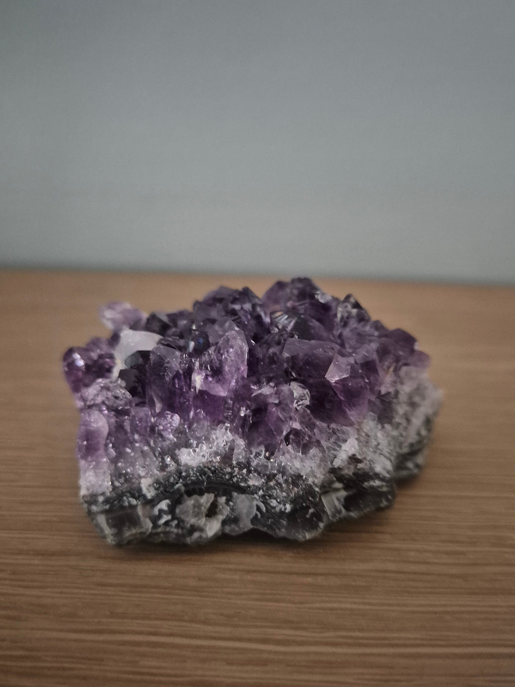 High-Grade Brazilian Amethyst Cluster with Calcite Growth