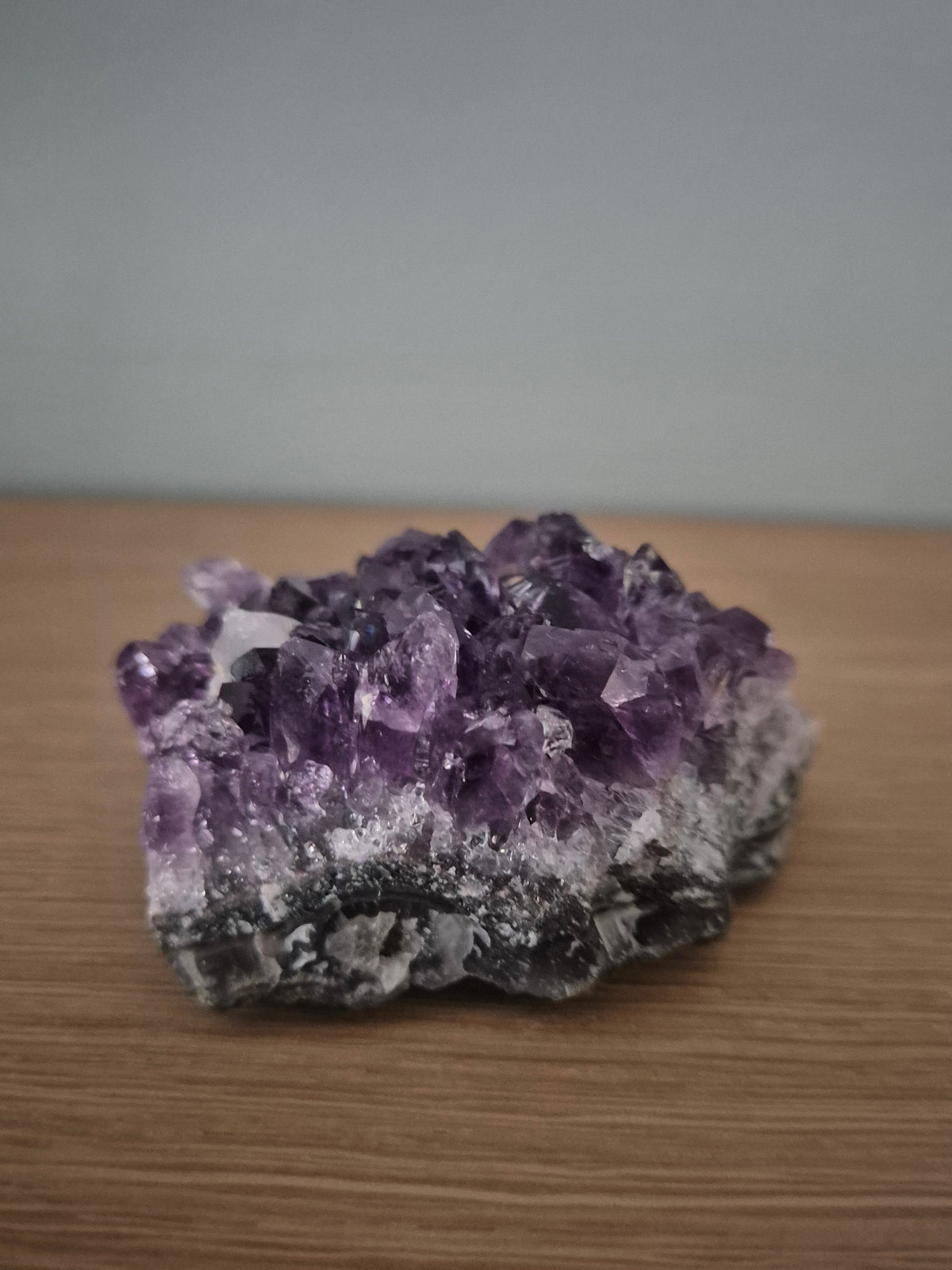 High-Grade Brazilian Amethyst Cluster with Calcite Growth