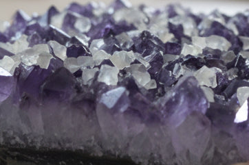 Statement Brazilian Amethyst Crystal Cluster with Calcite Flowers | 14cm, 792g