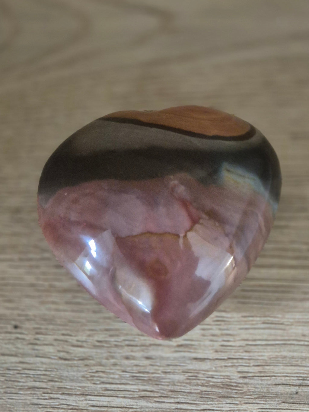 Vibrant Polychrome Jasper Polished Heart