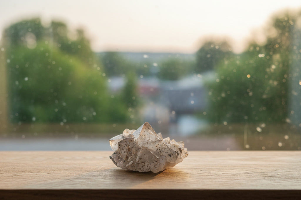 Raw Moroccan Quartz Cluster with Goethite Inclusions | 7cm, 162g