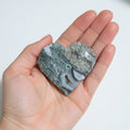 Moss Agate Heart with Druzy