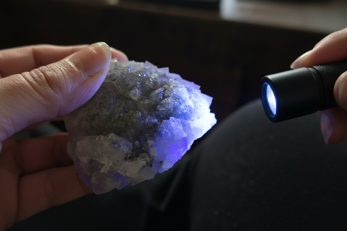 Moroccan Quartz Cluster with Goethite & Fluorite Inclusions (137g)