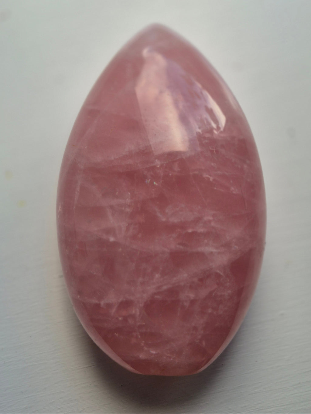 High-Quality Dark Pink Rose Quartz Freeform with Rainbows (450g)